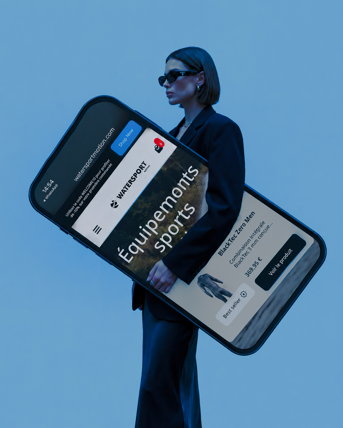 Mockup mobile — site Watersport Motion