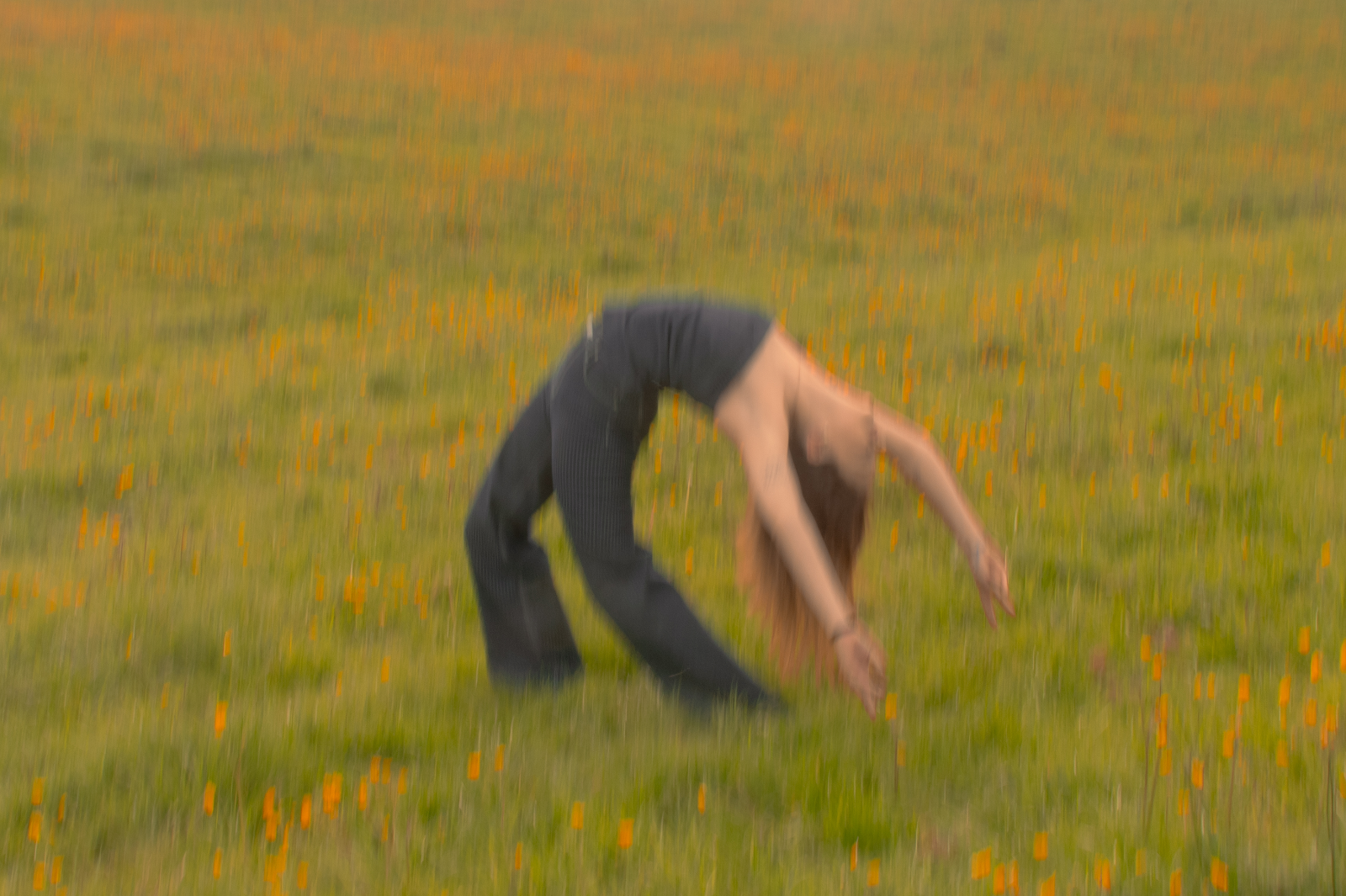 Mouvement flou, arche du corps